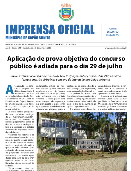 Capa da edição