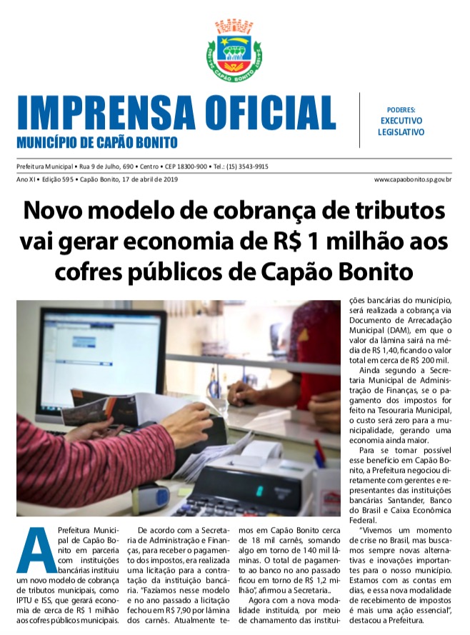 Capa da edição