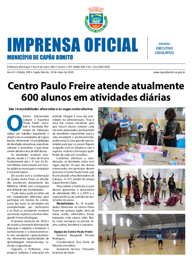 Capa da edição