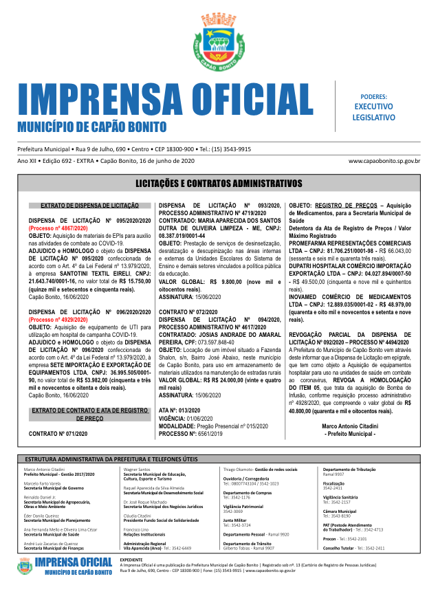 Capa da edição