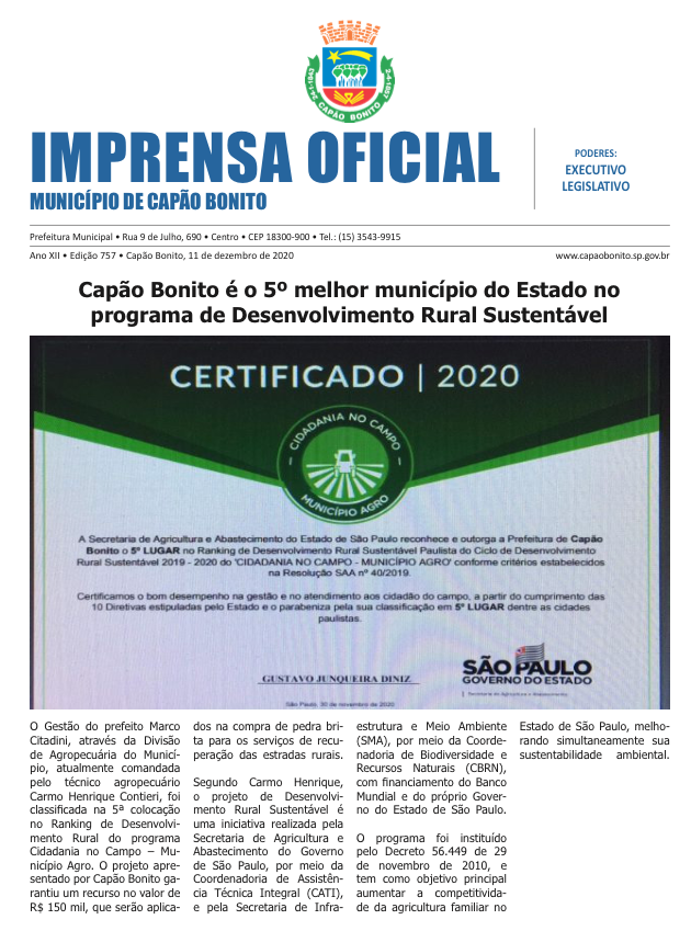 Capa da edição