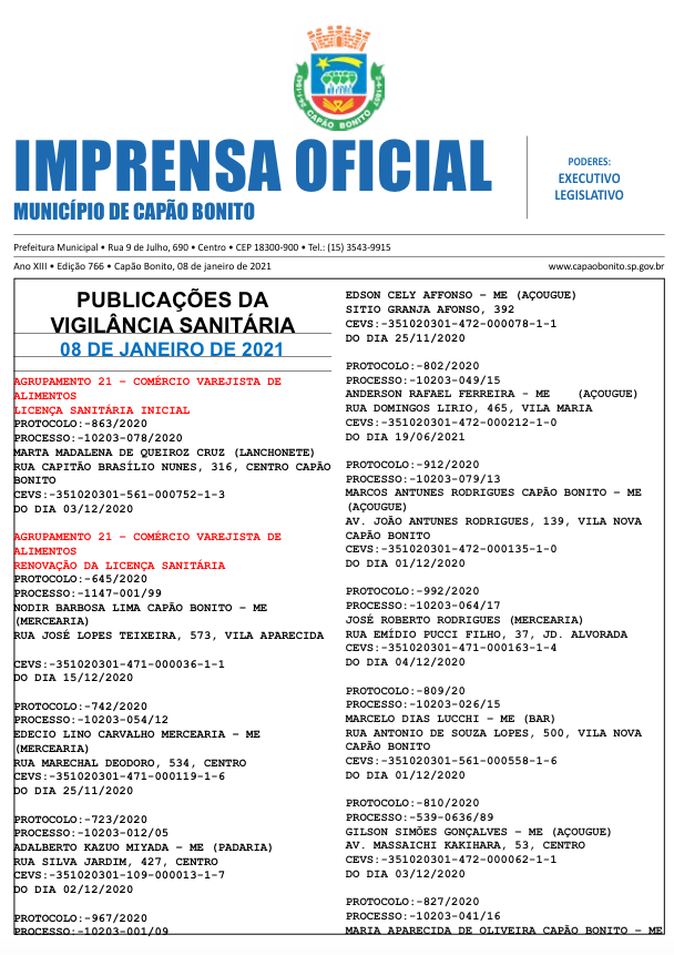 Capa da edição