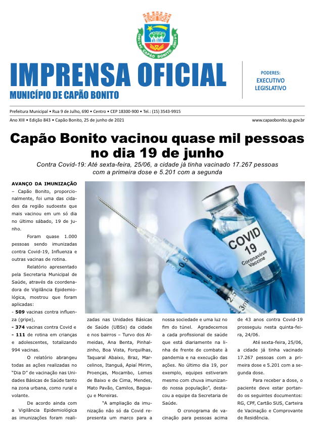 Capa da edição