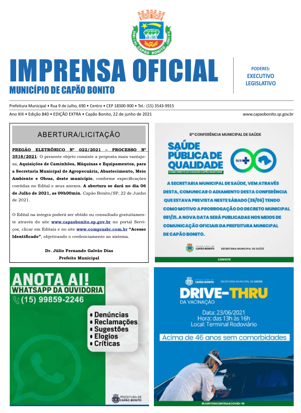 Capa da edição