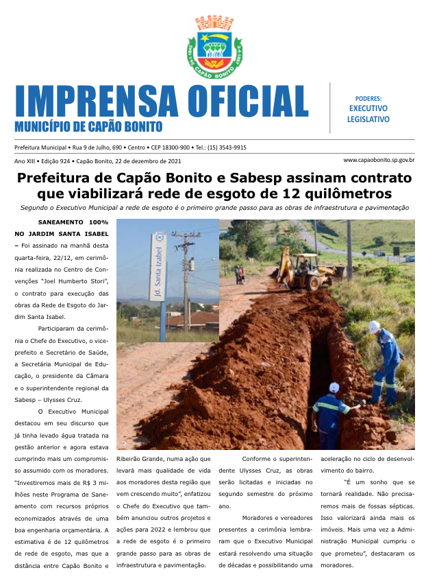 Capa da edição