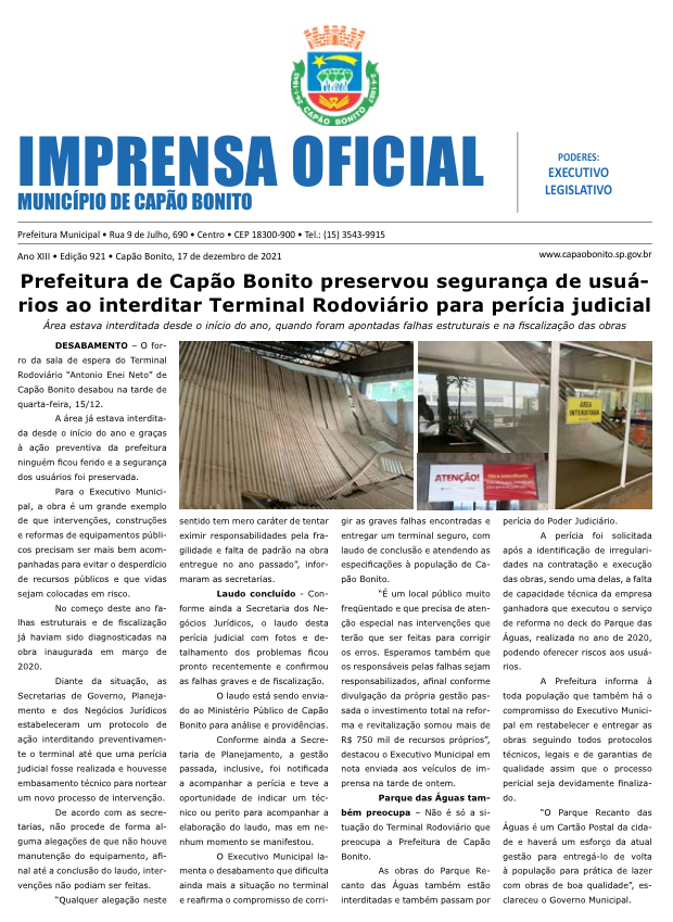 Capa da edição