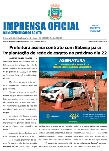Capa da edição