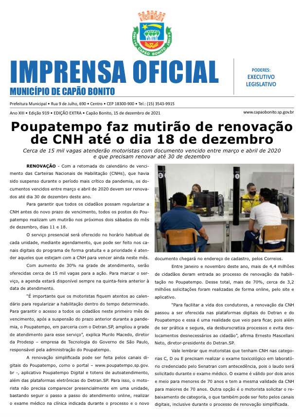 Capa da edição