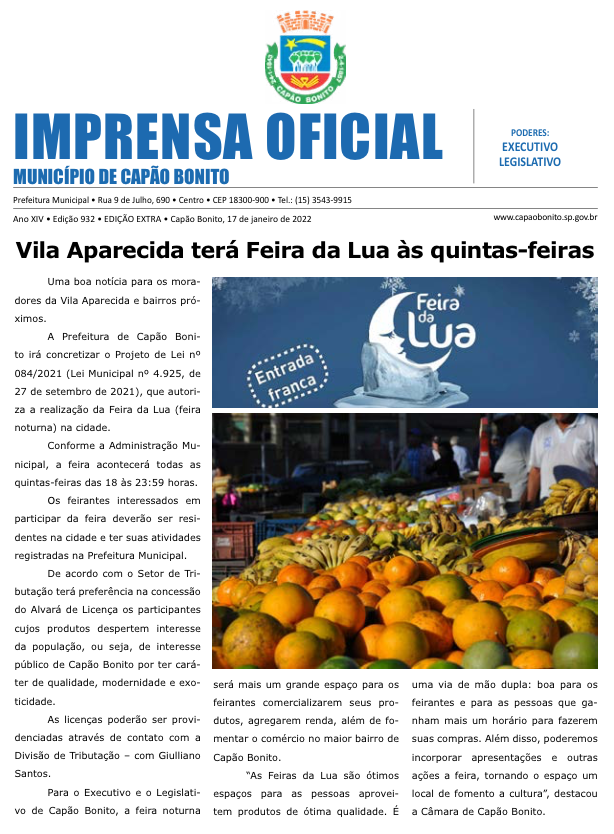 Capa da edição