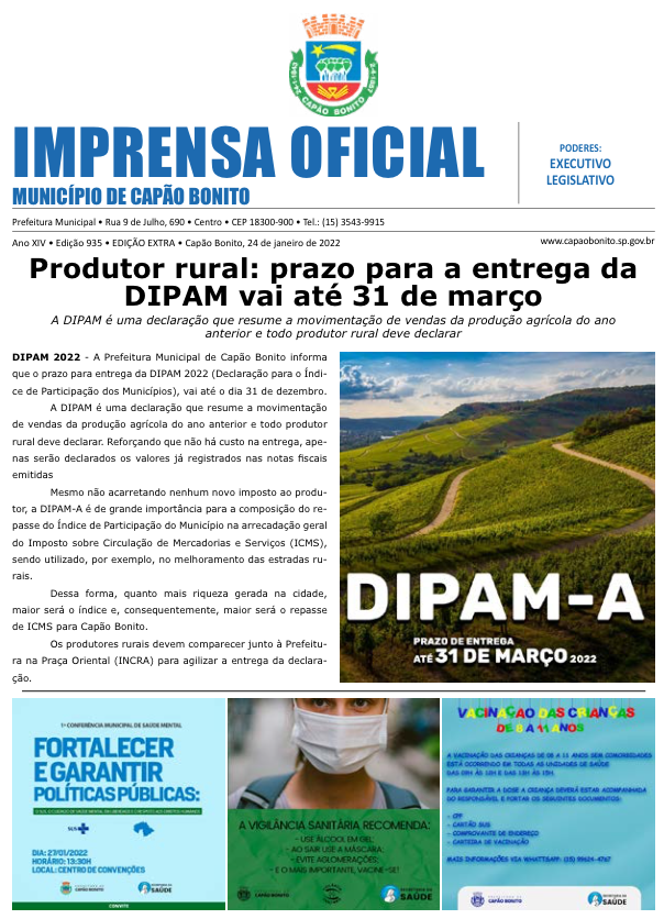 Capa da edição