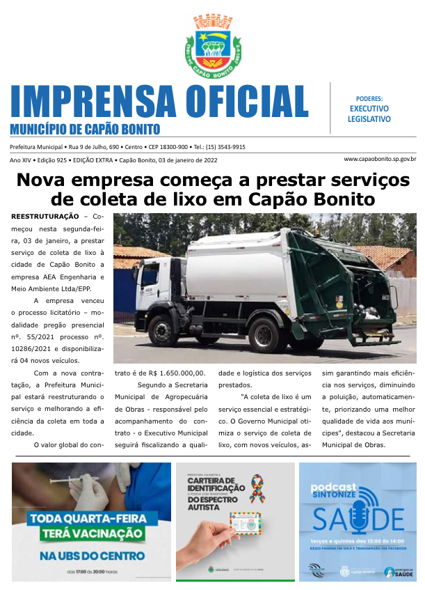 Capa da edição
