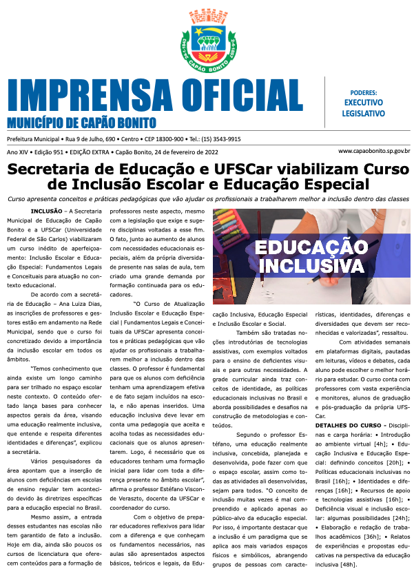 Capa da edição
