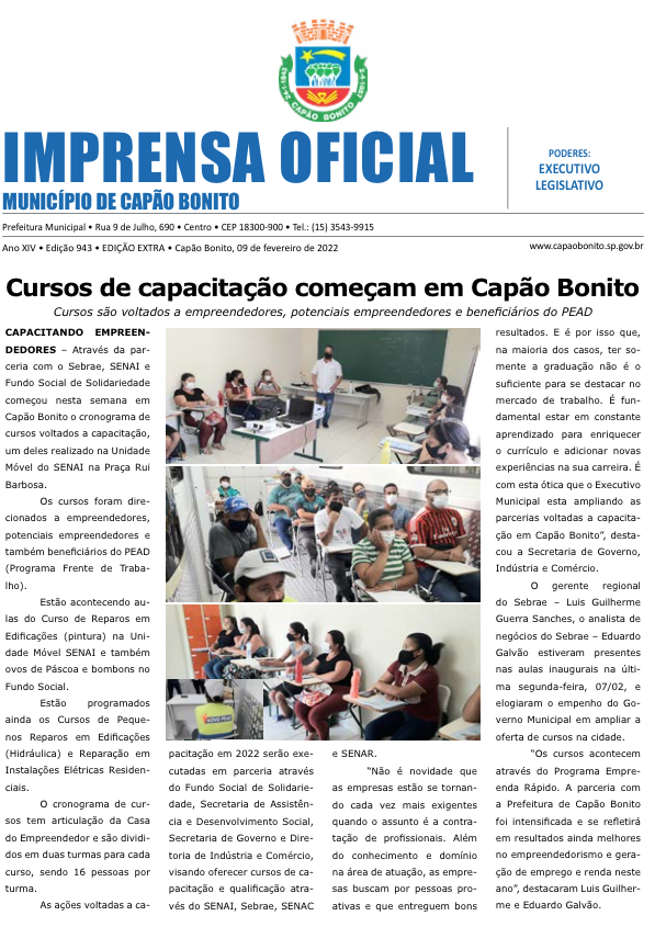 Capa da edição