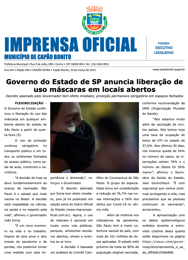 Capa da edição