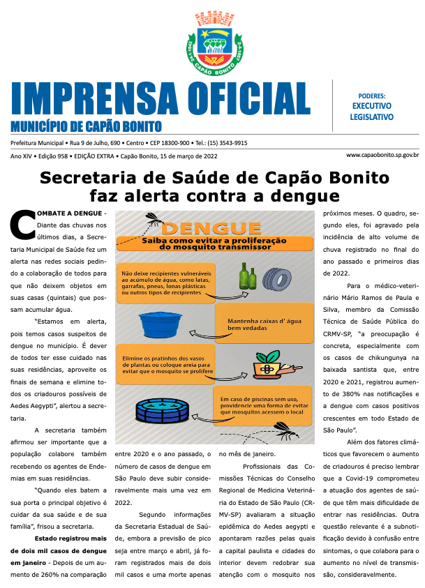 Capa da edição