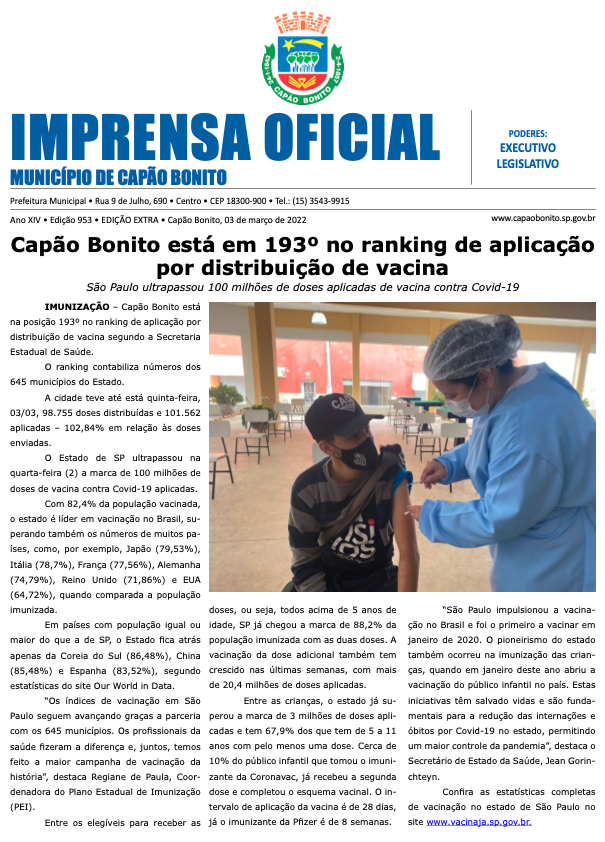 Capa da edição
