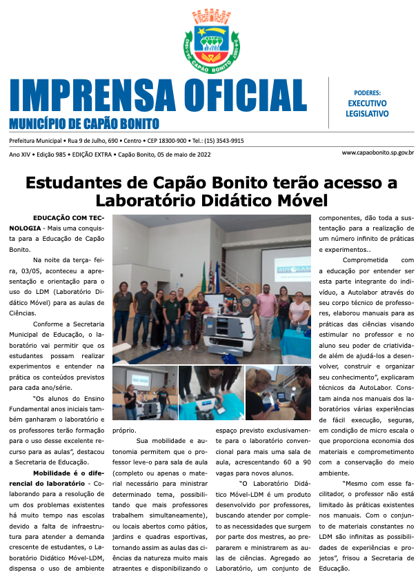 Capa da edição