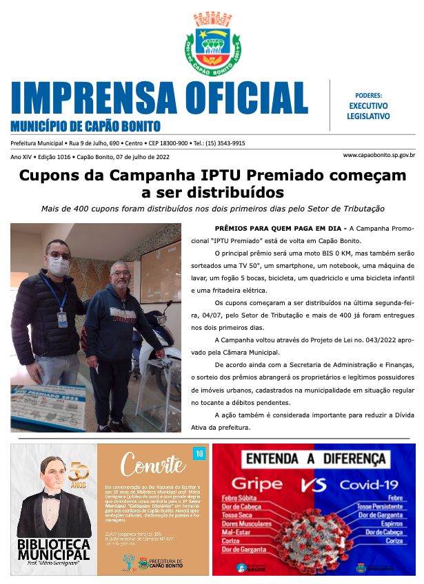 Capa da edição