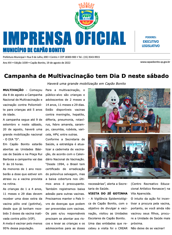 Capa da edição