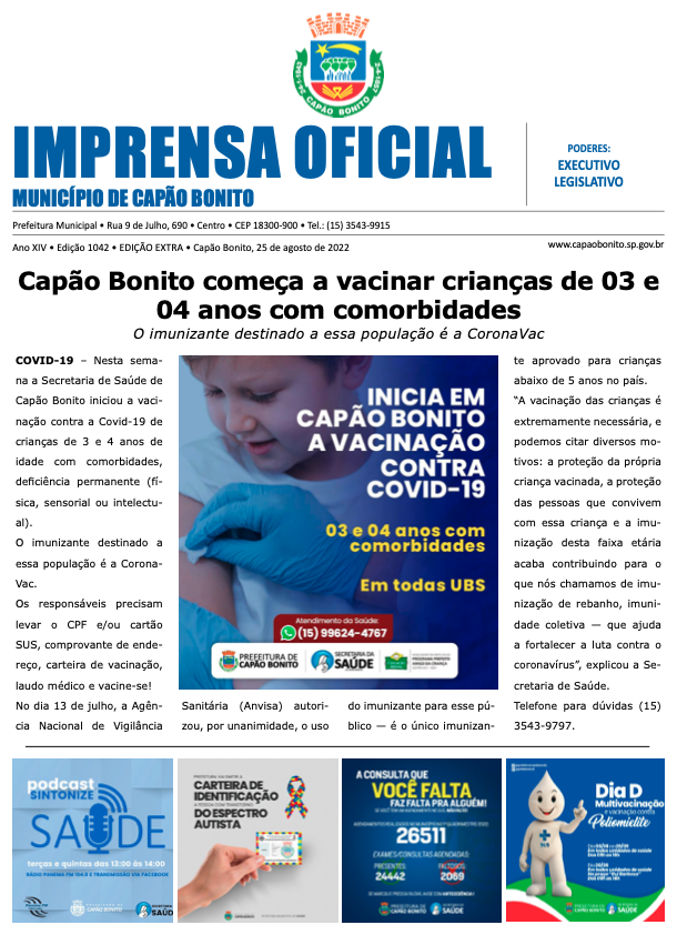 Capa da edição