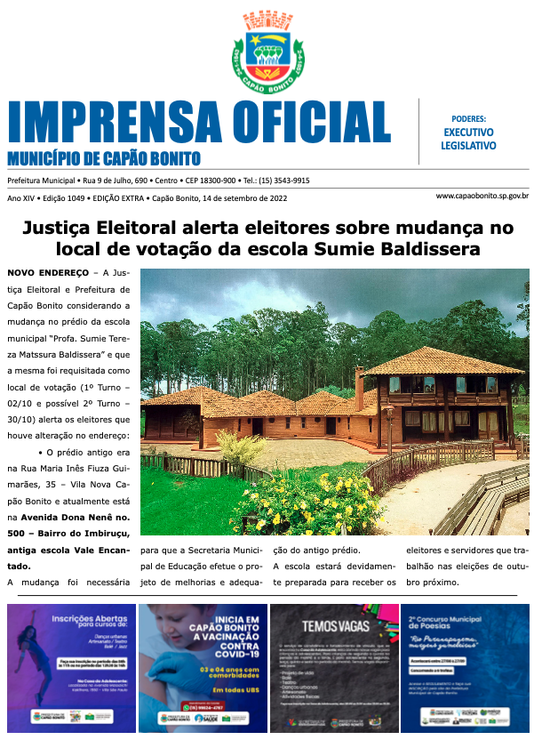Capa da edição