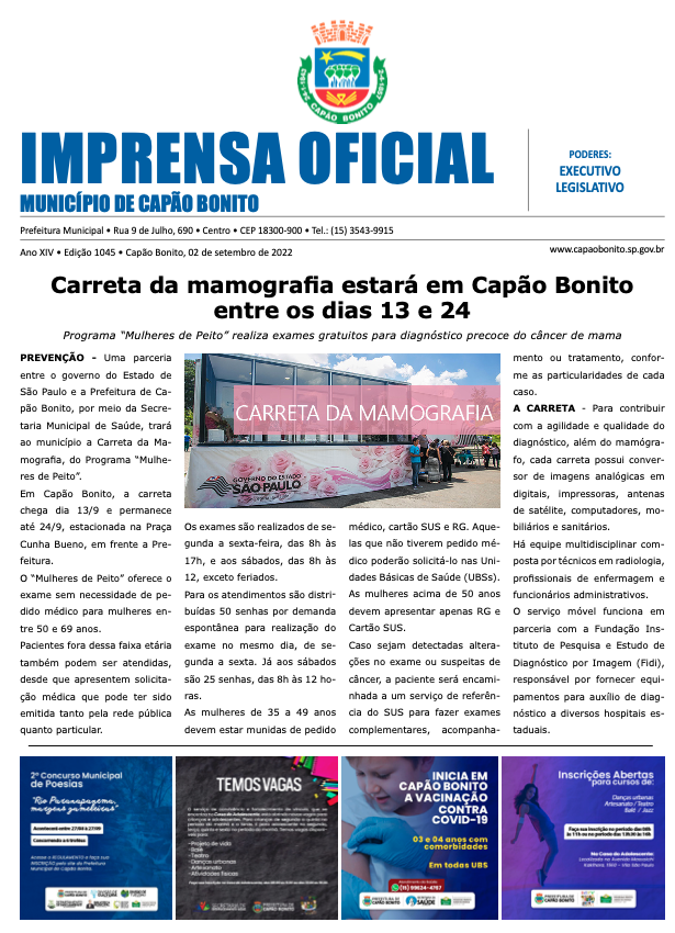 Capa da edição