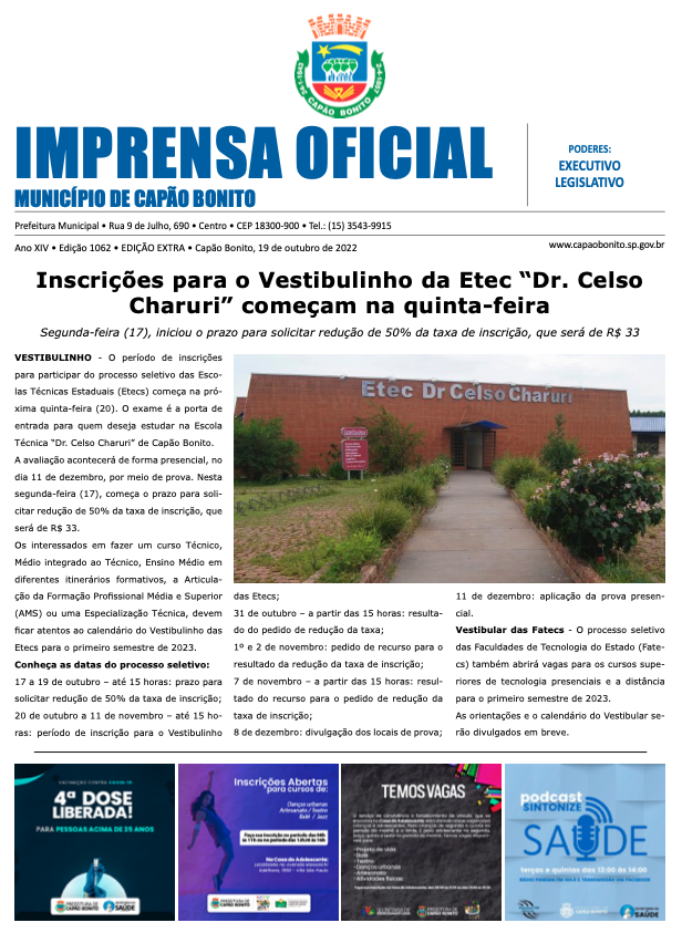 Capa da edição