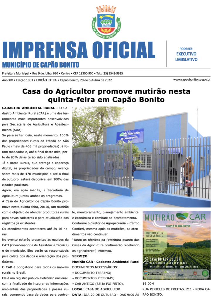 Capa da edição
