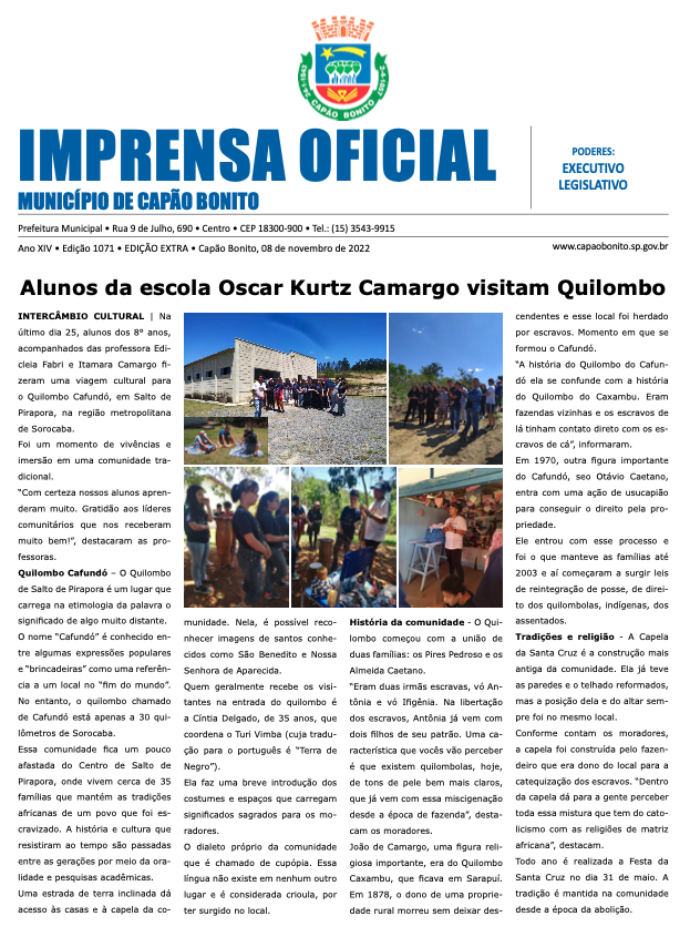 Capa da edição
