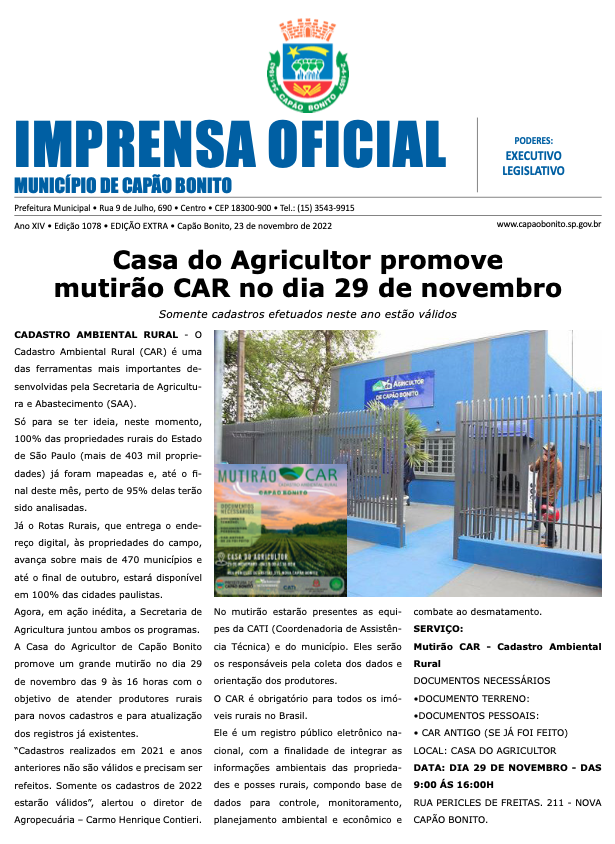 Capa da edição