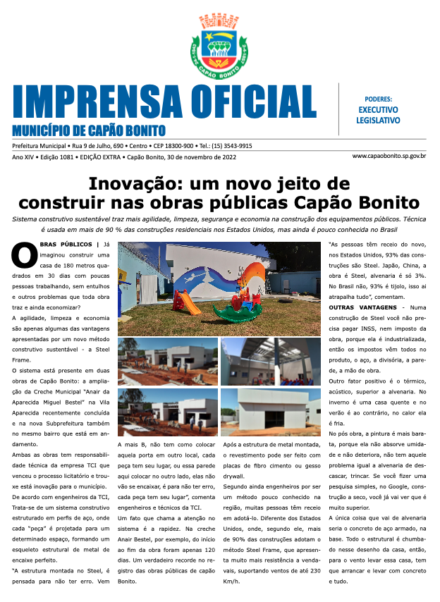 Capa da edição