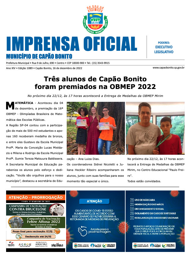 Capa da edição