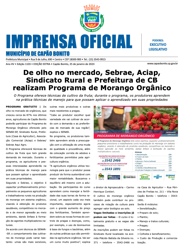 Capa da edição