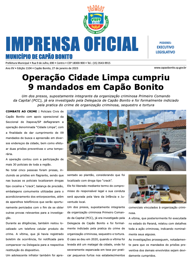Capa da edição