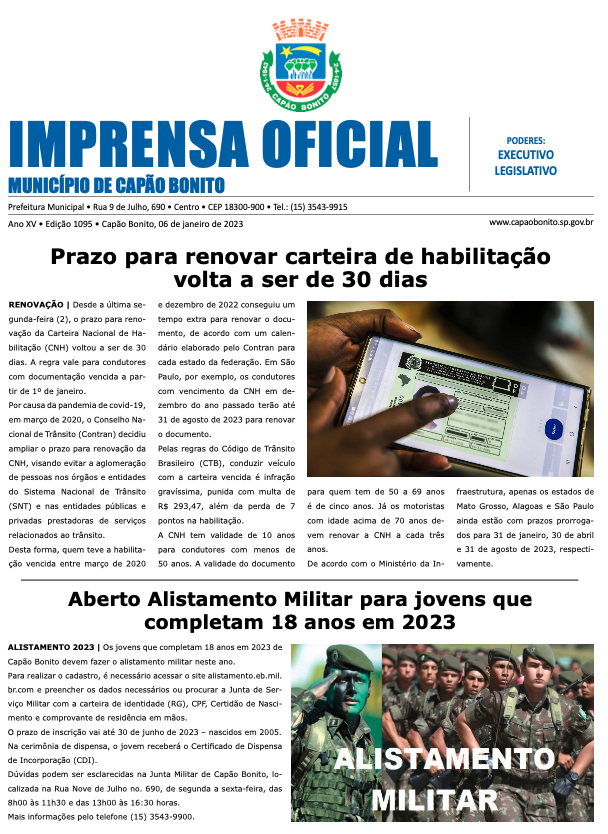 Capa da edição