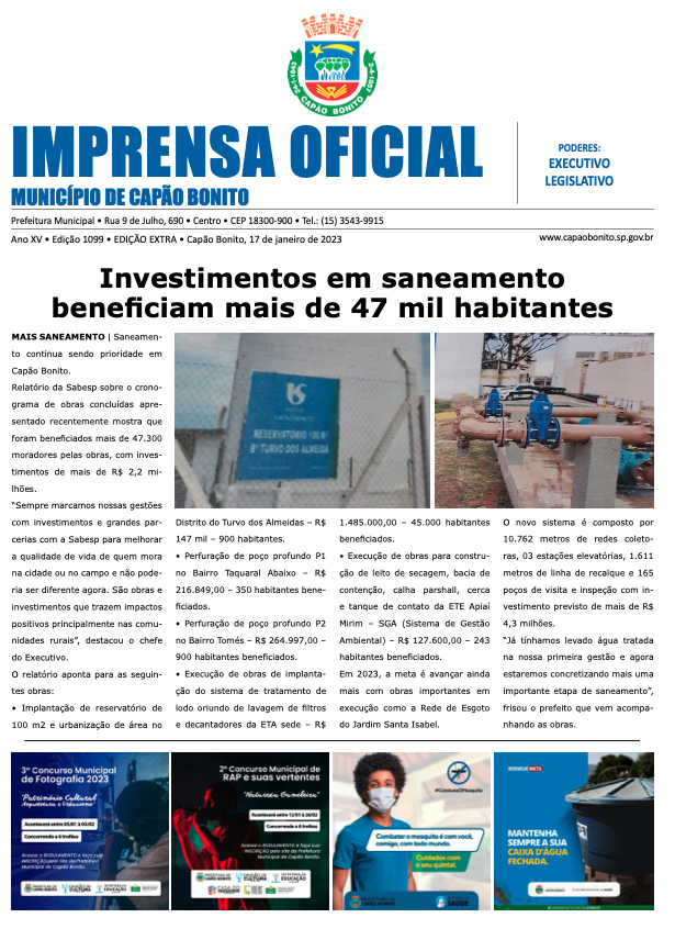 Capa da edição