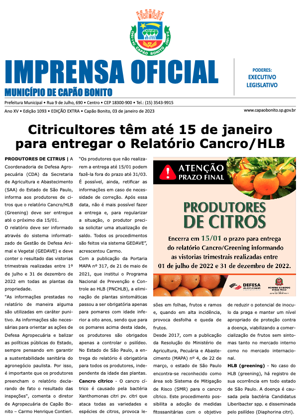 Capa da edição