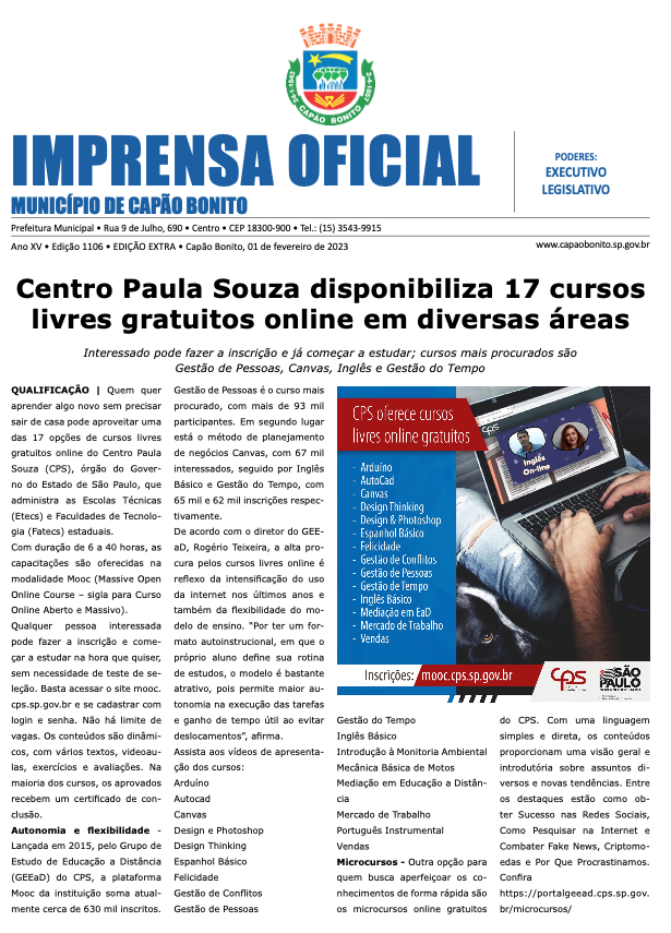Capa da edição