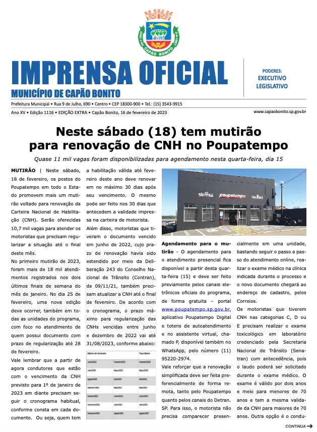 Capa da edição