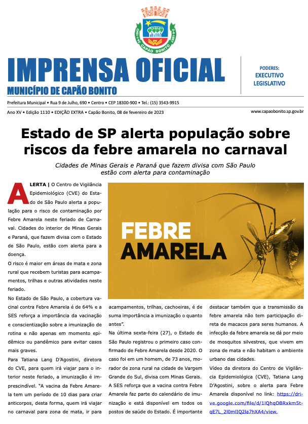 Capa da edição