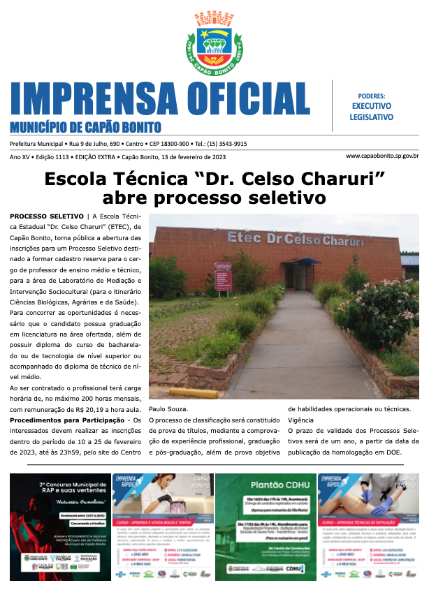 Capa da edição