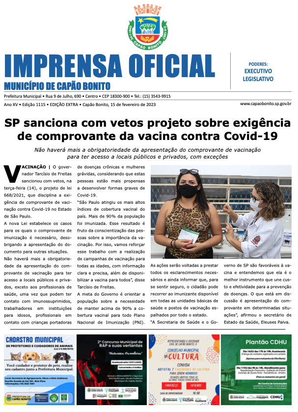 Capa da edição