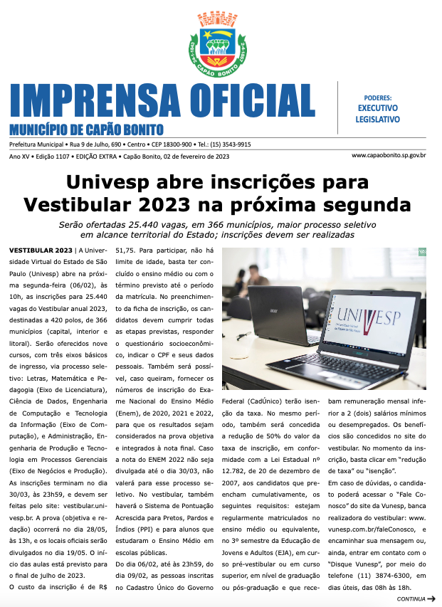 Capa da edição