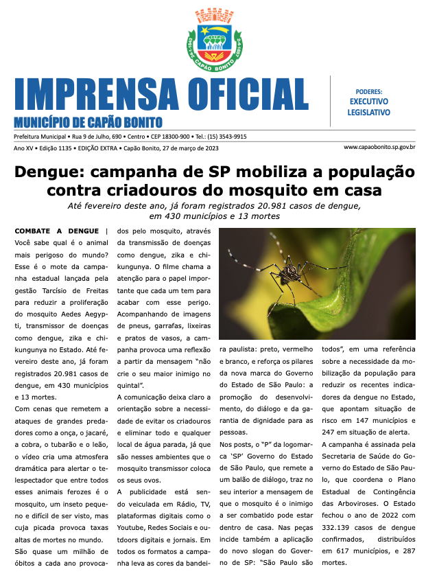 Capa da edição