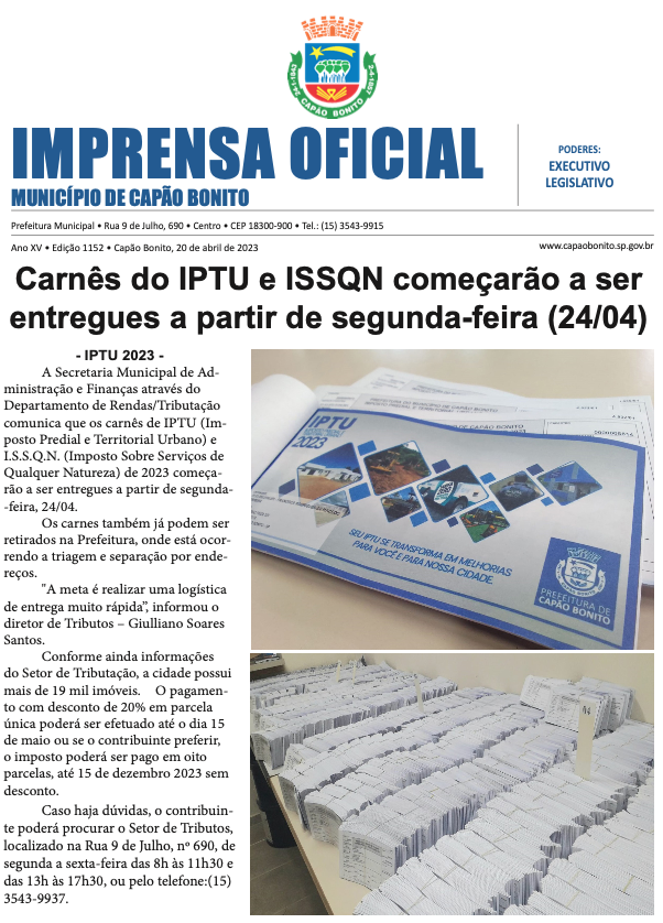 Capa da edição