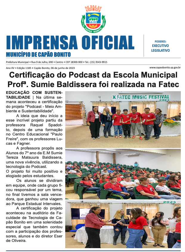 Capa da edição