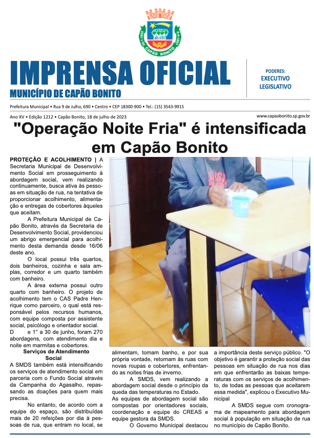 Capa da edição
