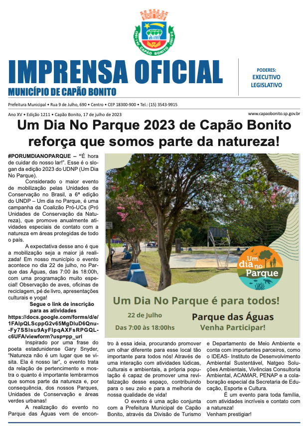 Capa da edição