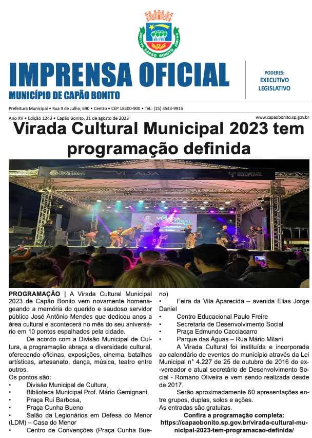 Capa da edição