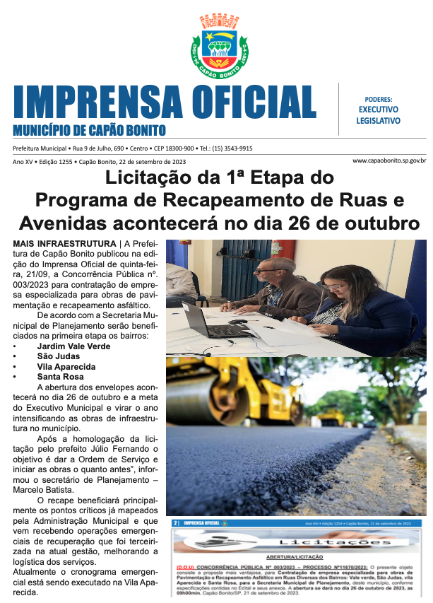 Capa da edição